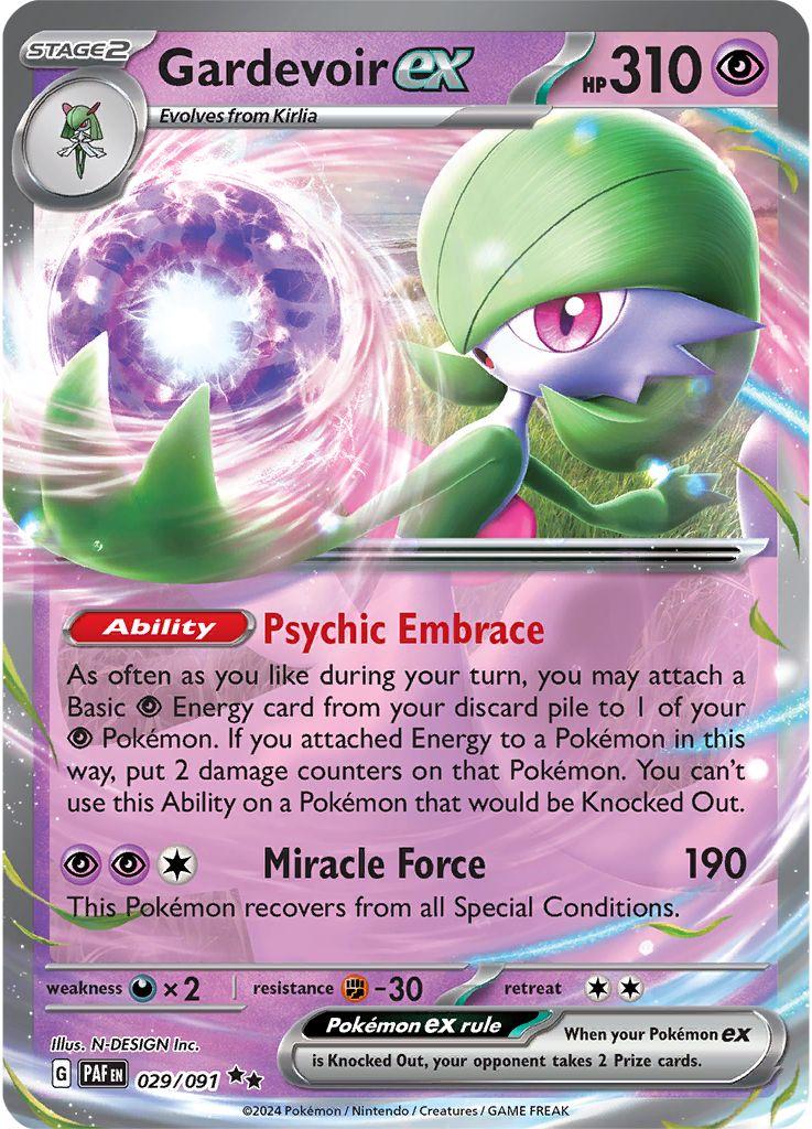 Gardevoir EX 029/091 Paldean Fates Double Rare Holo - Near Mint / Mint